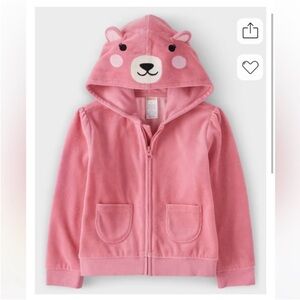🩷GYMBOREE Velour Bear Hoodie. Size 10🩷